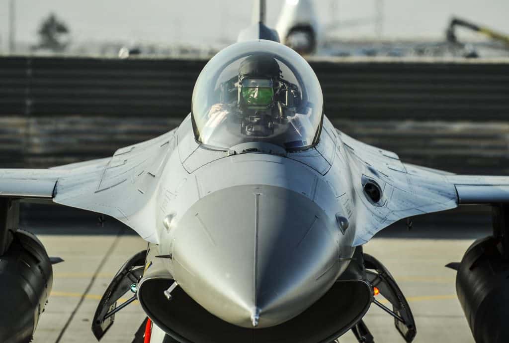 BogiDope, a F-16 prepares to taxi prior to a mission.