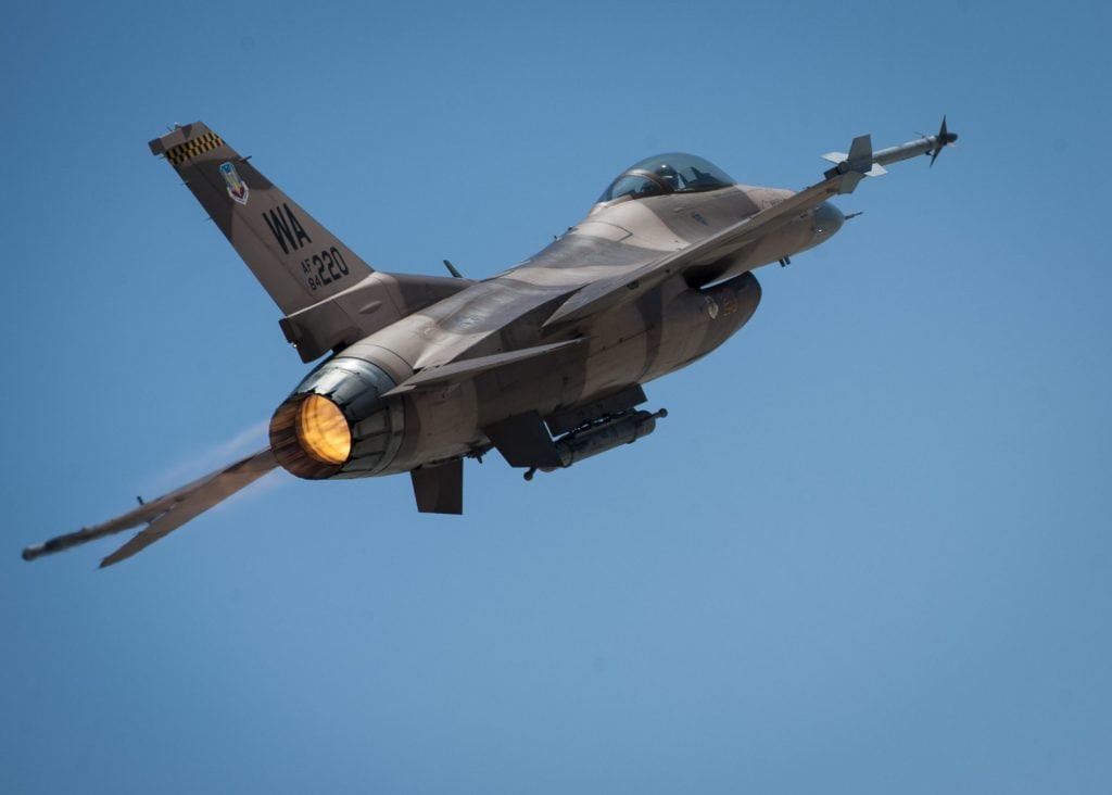 BogiDope, F-16 executes an afterburner takeoff for Red Flag