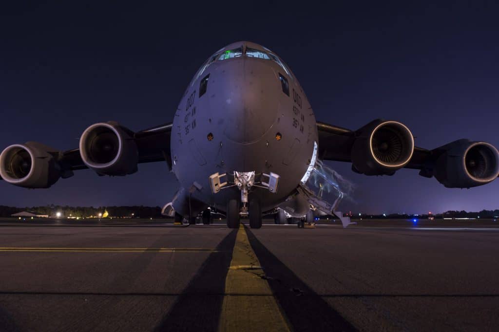 BogiDope, a C-17 on the ramp.